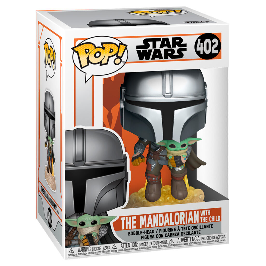 POP Figure Star Wars The Mandalorian Mando Flying with Jet Pack
