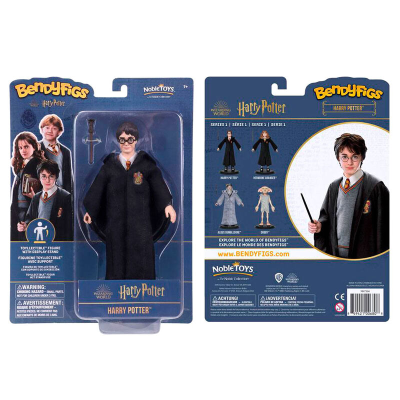 bendyfigs harry potter malleable figure with wand  19cm