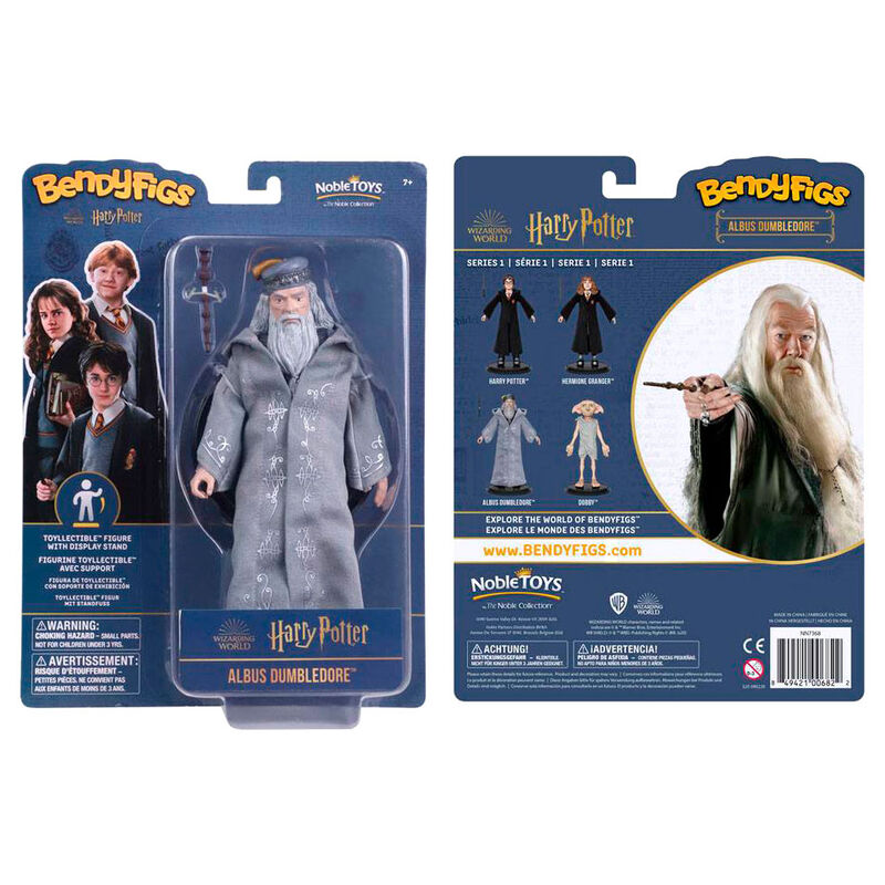bendyfigs malleable figure dumbledore with harry potter wand 19cm