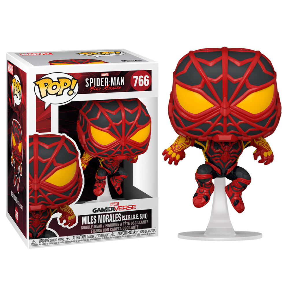 Action figure POP Marvel Spiderman Miles Morales tuta S T R I K E