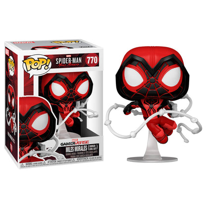 POP Figure Marvel Spiderman Miles Morales Crimson Cowl Suit