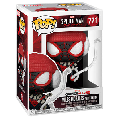 Figura POP de Marvel Spiderman Miles Morales con traje de invierno