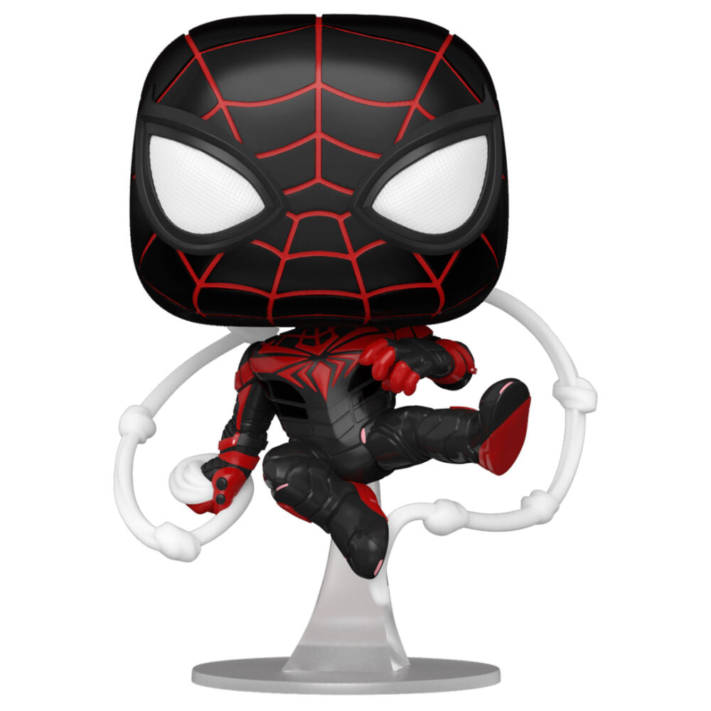 Figura POP de Marvel Spiderman Miles Morales con traje de tecnología avanzada