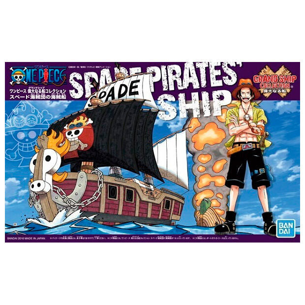 Kit de maqueta de figura: Barco pirata Spade de One Piece 15 cm