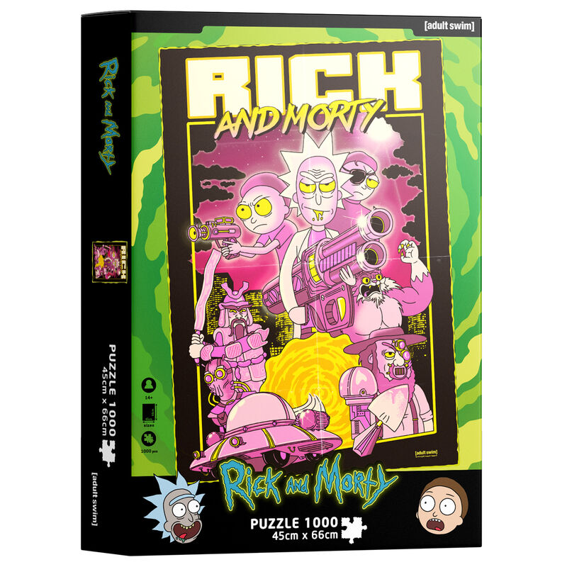 puzzle retro poster rick and morty 1000 pieces