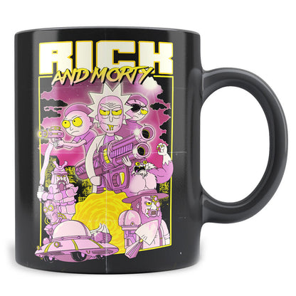rick and morty retro poster mug