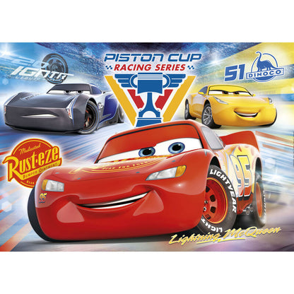 Quebra-cabeça Disney Cars 3 com 104 peças