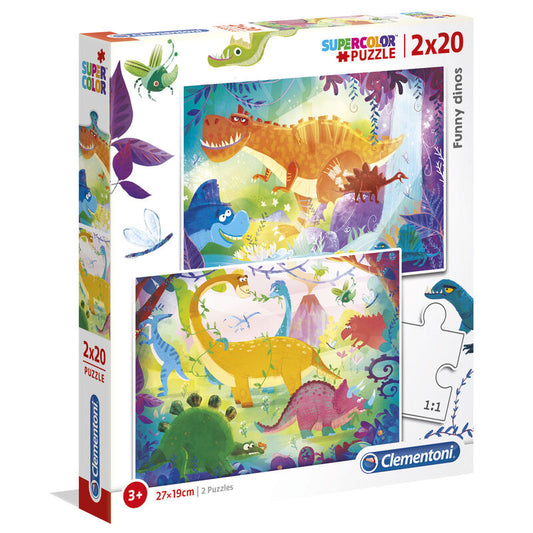 dinosaur puzzle 2x20pcs