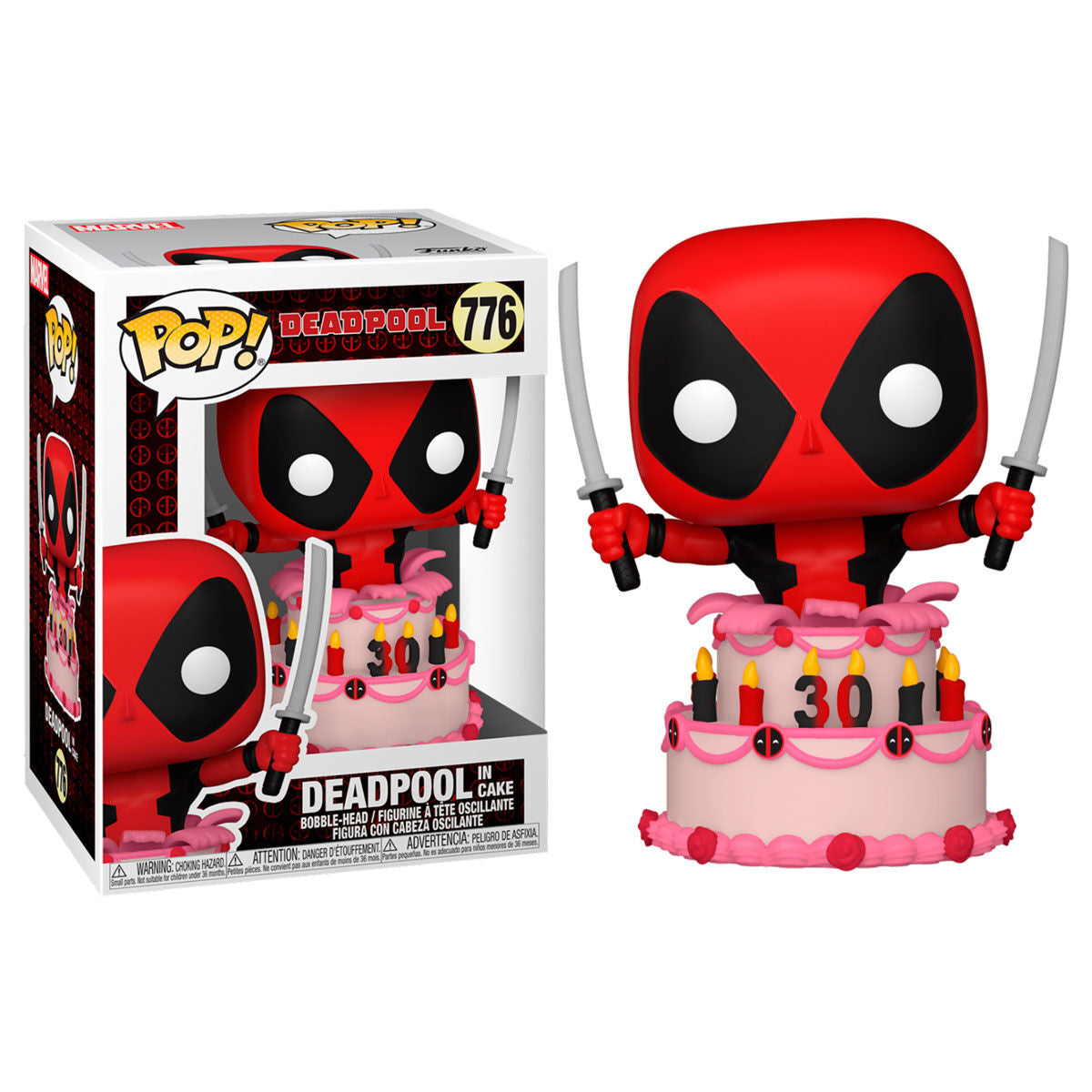 pop figure marvel deadpool 30th deadpool in cake