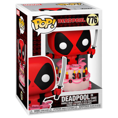 Statuetta POP Marvel Deadpool 30° anniversario Deadpool in Cake