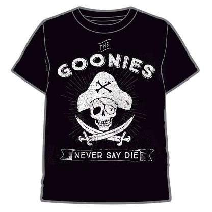 never say die the goonies adult t shirt