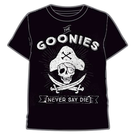 never say die the goonies adult t shirt