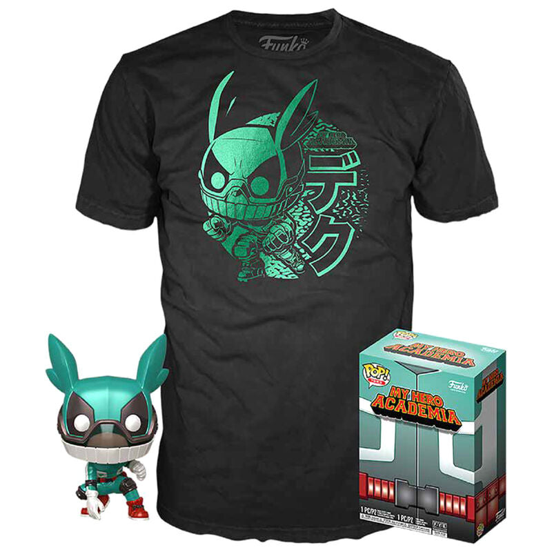 pop figure set & tee my hero academia deku with helmet