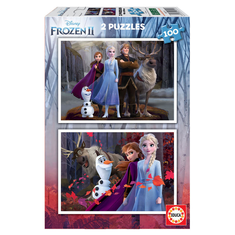 puzzle frozen 2 disney 2x100pcs