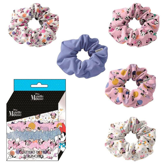 Blister pack of 5 assorted Minnie Mouse Disney hair ties