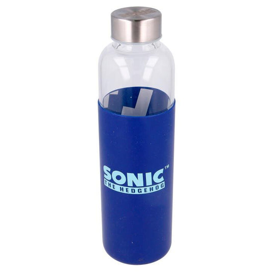 Sonic the Hedgehog Glasflasche mit Silikonhülle  585 ml