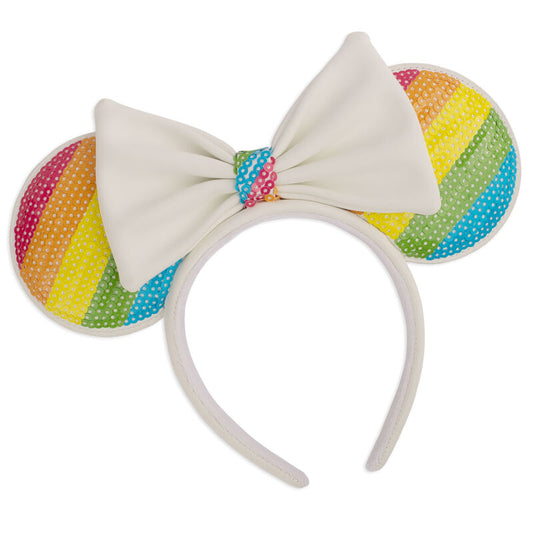 rainbow minnie disney loungefly ears headband
