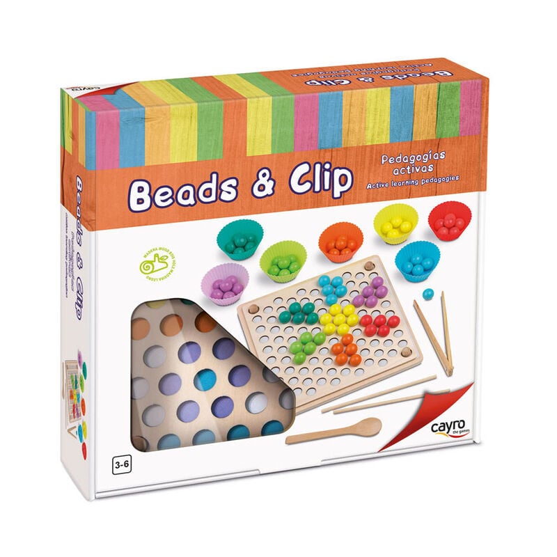 Montessori Beads and Clips Game