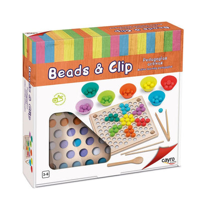 Montessori Beads and Clips Game