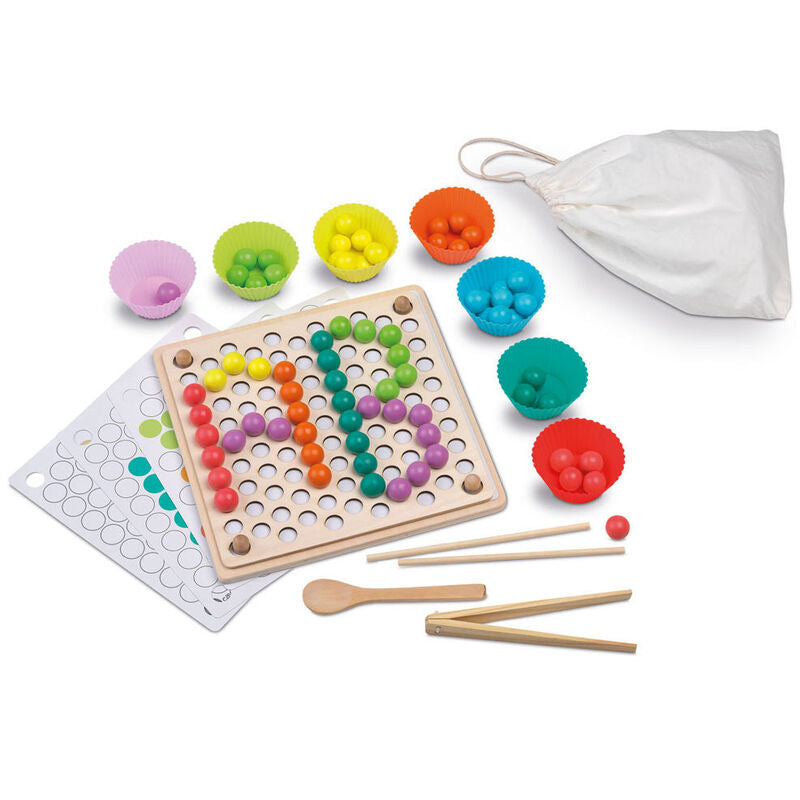 Montessori Beads and Clips Game