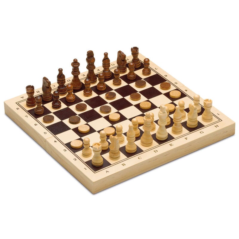 3 in 1 Chess Checkers Backgammon