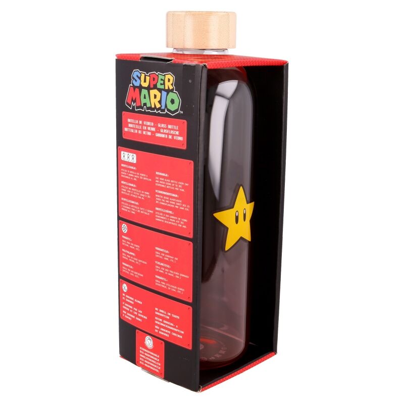 Super Mario Bros  Nintendo Glasflasche 1030 ml