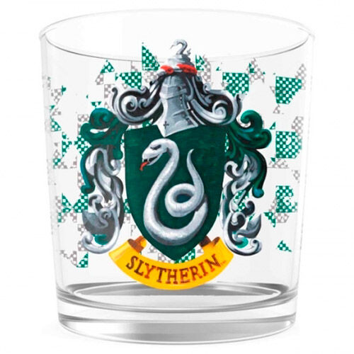 harry potter slytherin logo glass tumbler