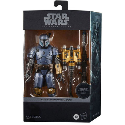 figure paz vizla carbonized black series star wars 15cm