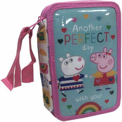 peppa pig complete triple pencil case