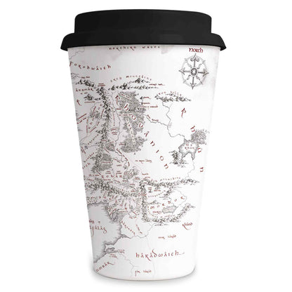 travel mug map of middle earth the lord of the rings