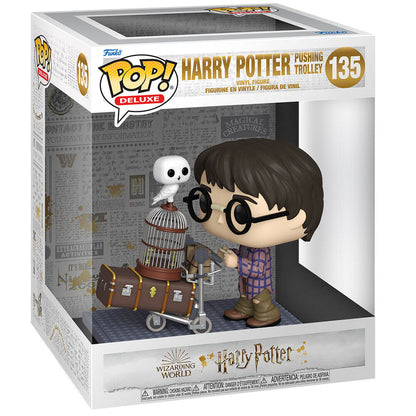 Figura POP de Harry empujando un carrito con motivo del aniversario de Harry Potter