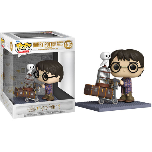 Figura POP de Harry empujando un carrito con motivo del aniversario de Harry Potter