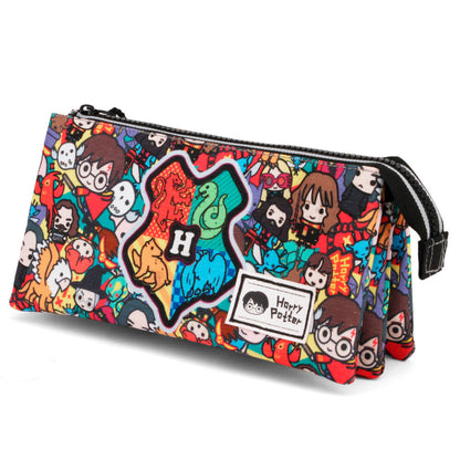 harry potter triple pencil case