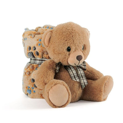 teddy bear plush toy  soft blanket 22cm