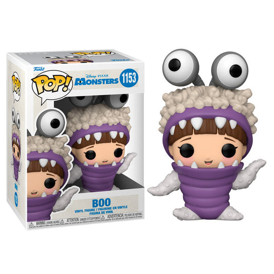 Figura POP de Boo con capucha puesta del 20 aniversario de Monsters Inc