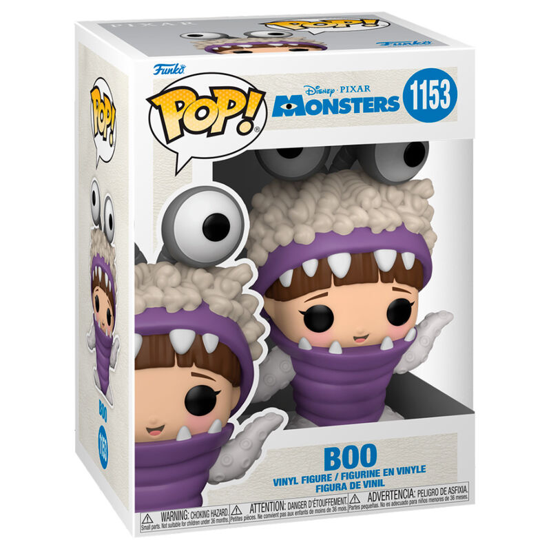 Figura POP de Boo con capucha puesta del 20 aniversario de Monsters Inc