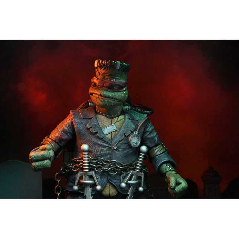 Action figure definitiva di Raffaello nei panni del mostro di Frankenstein delle Tartarughe Ninja 18 cm