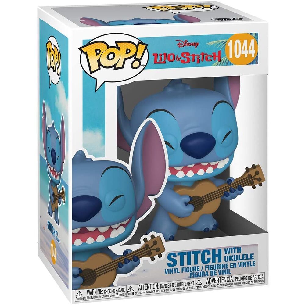 Figura Funko Pop! do Stitch de Lilo e Stitch da Disney com ukulele