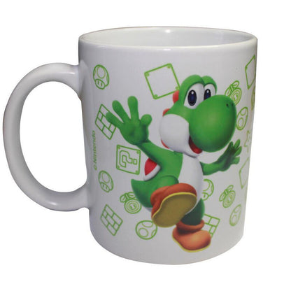Cofrinho e caneca do Yoshi Super Mario Bros Nintendo