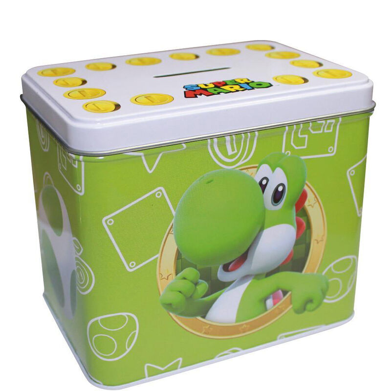 Cofrinho e caneca do Yoshi Super Mario Bros Nintendo