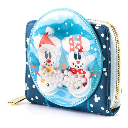 mickey minnie snowman disney loungefly wallet