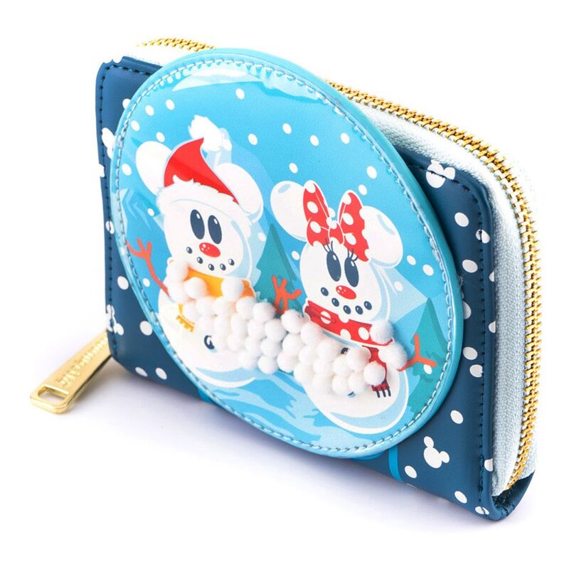Carteira Loungefly da Disney com Mickey Minnie e Boneco de Neve