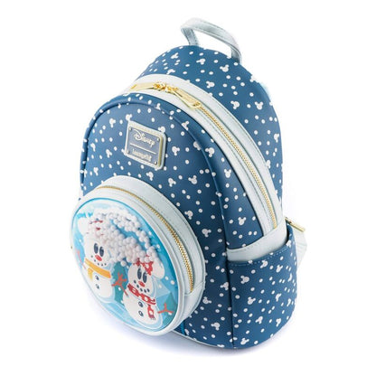 Mickey Minnie Snowman Disney Loungefly Backpack 26cm