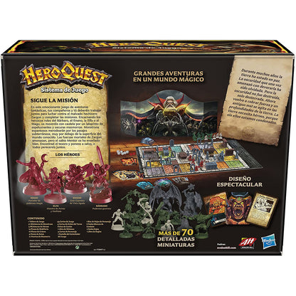 HeroQuest Avalon Hill Dungeon Adventures Gra planszowa (hiszpański)