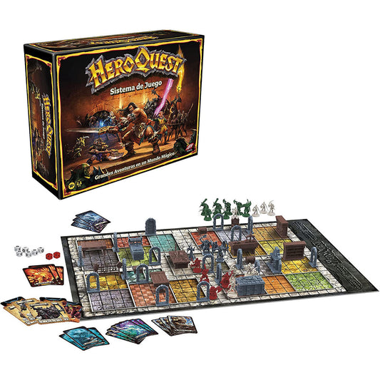 heroquest avalon hill dungeon adventures board game (spanish)