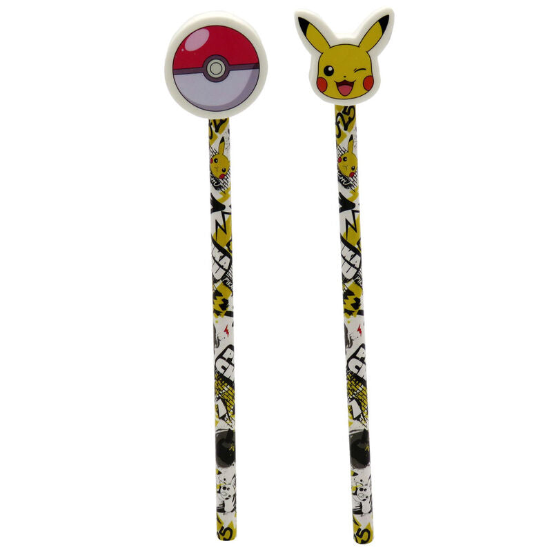 pokemon pikachu assorted pencil with eraser