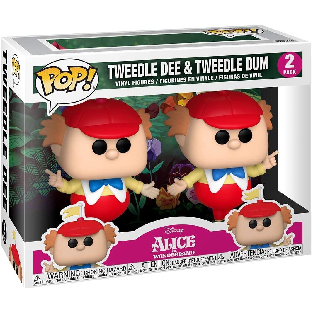 blister pack of 2 disney pop figures alice in wonderland tweedle dee and dum
