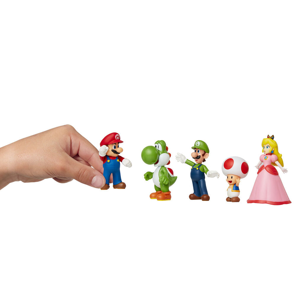 Blister of 5 Super Mario Nintendo figures 6cm