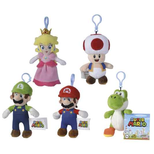 Chaveiro de pelúcia do Super Mario da Nintendo 12 cm cores sortidas
