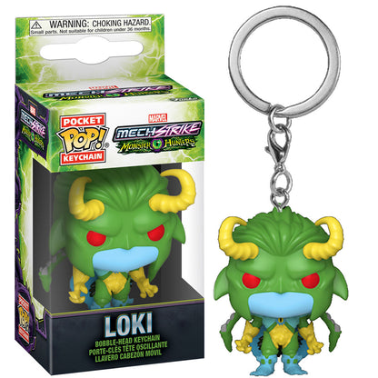 pocket pop marvel monster hunters loki keychain